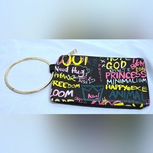Colorful Graffiti Wristlet Pouch